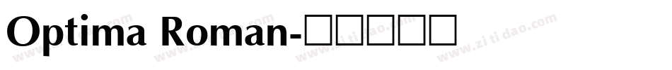 Optima Roman字体转换